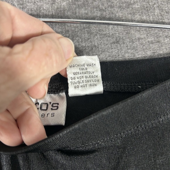 Chico's Travelers 3 Skirt Women's XL Black Slinky Pull On Elastic Waistband - Picture 6 of 6